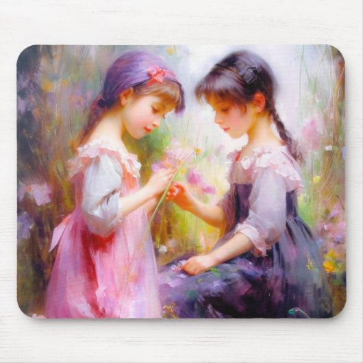 Tapis De Souris Amis et fleurs (Devant)