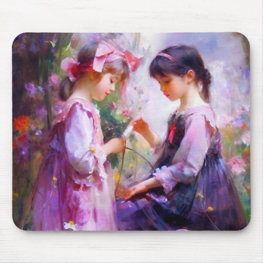 Tapis De Souris Amis et fleurs 2 (Devant)