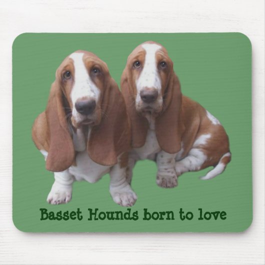 Tapis De Souris Amis Mousepad de Basset Hound (Devant)