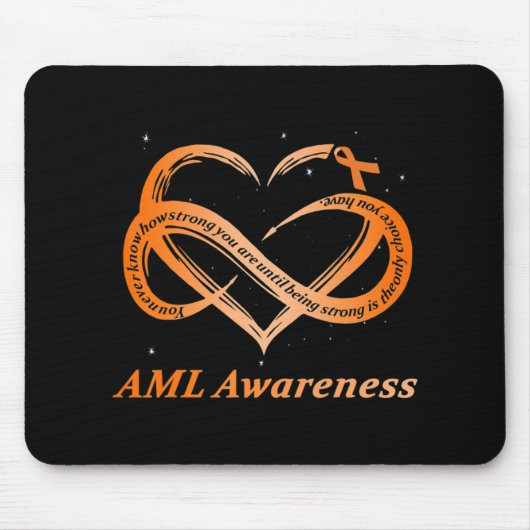 Tapis De Souris AML Warrior I'm Fine Acute Myeloid Leukemia Awaren (Devant)