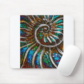 Tapis De Souris Ammonite Abstrait (Avec souris)