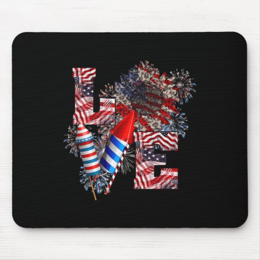 Tapis De Souris Amour - 4 juillet (Devant)