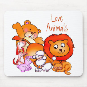 Tapis De Souris Amour Animaux Mousepad