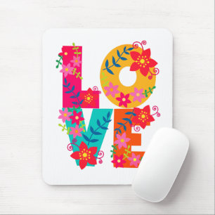 Tapis De Souris Amour arc-en-ciel
