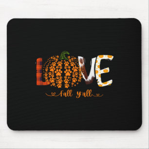 Tapis De Souris Amour Automne à Vous Tous Empreinte de Patte de Ch