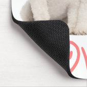 Tapis De Souris Amour Bichon Frise Chien Chien Coquelicot Ordinate (Coin)