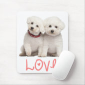 Tapis De Souris Amour Bichon Frise Chien Chien Coquelicot Ordinate (Avec souris)