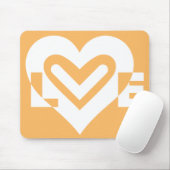 Tapis De Souris Amour blanc et orange (Avec souris)