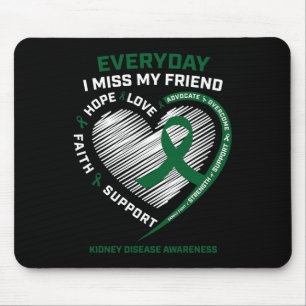 Tapis De Souris Amour Cadeaux Mémoire Mlle Mon Ami Maladie du rein