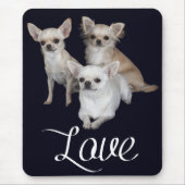 Tapis De Souris Amour Chihuahua Chiot Mousepad (Devant)