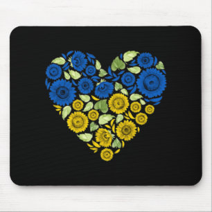 Tapis De Souris Amour Coeur Ukraine tournesol Ukraine Paix pour vo