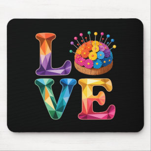 Tapis De Souris Amour Couture Broderie N Coussin Arc-en-ciel Créat
