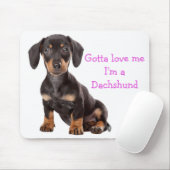 Tapis De Souris Amour Dachshund Chien Chien Coquelicot Ordinateur (Avec souris)