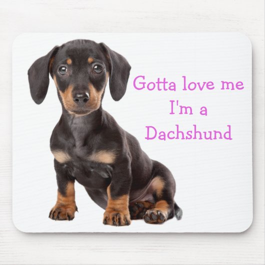 Tapis De Souris Amour Dachshund Chien Chien Coquelicot Ordinateur (Devant)