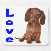 Tapis De Souris Amour Dachshund Chien Chien Coquelicot Ordinateur (Devant)