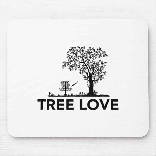 Tapis De Souris Amour d'arbre de disque-golf  (Devant)