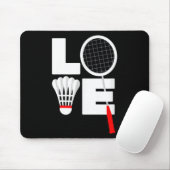 Tapis De Souris Amour de badminton (Avec souris)