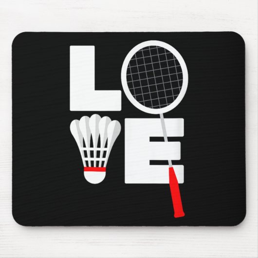 Tapis De Souris Amour de badminton (Devant)