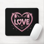 Tapis De Souris Amour de chat scintillant (Avec souris)