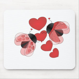 Tapis De Souris Amour de coccinelle
