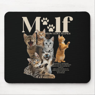 Tapis De Souris Amour de Félin Chats Adorables Propriétaire de Cha