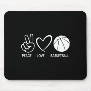 Tapis De Souris Amour de la paix basket-ball basket-ball drôle ama