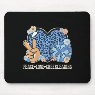 Tapis De Souris Amour de la paix Cheerleading Amant Imprimé léopar