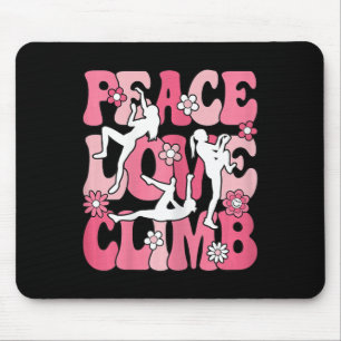 Tapis De Souris Amour de la paix Grimpe Grimpeuse Femme Fille