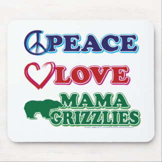 Tapis De Souris Amour De La Paix - Mama-Grizzlies