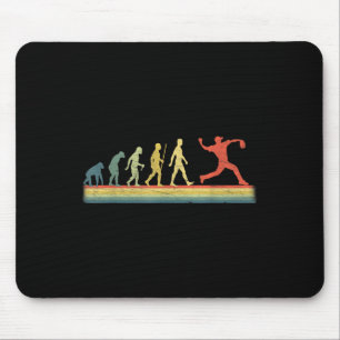 Tapis De Souris Amour de l'évolution du joueur de baseball Vintage