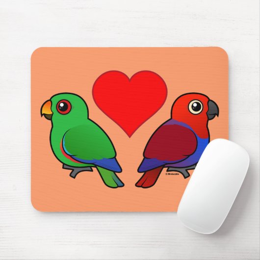 Tapis De Souris Amour de perroquet d'Eclectus (Avec souris)