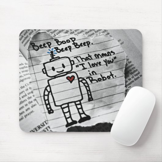 Tapis De Souris Amour de robot (Avec souris)