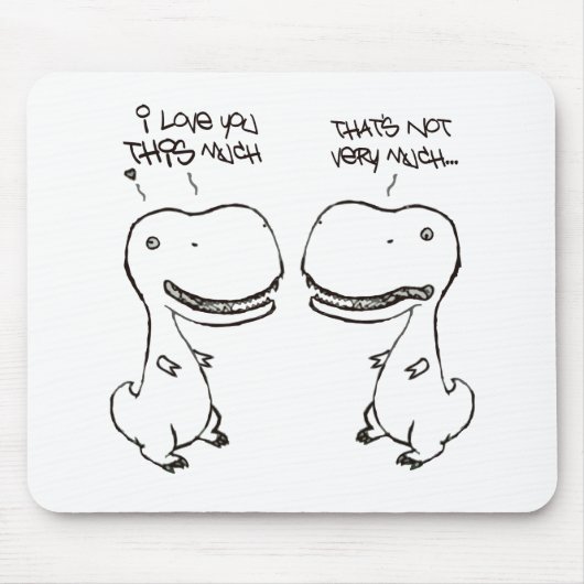 Tapis De Souris Amour de T-rex (Devant)