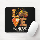 Tapis De Souris Amour de Thanksgiving Enseignant de 4e année Dinde (Avec souris)