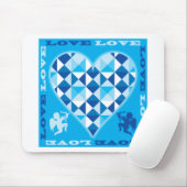Tapis De Souris Amour (Diamant Bleu) (Avec souris)