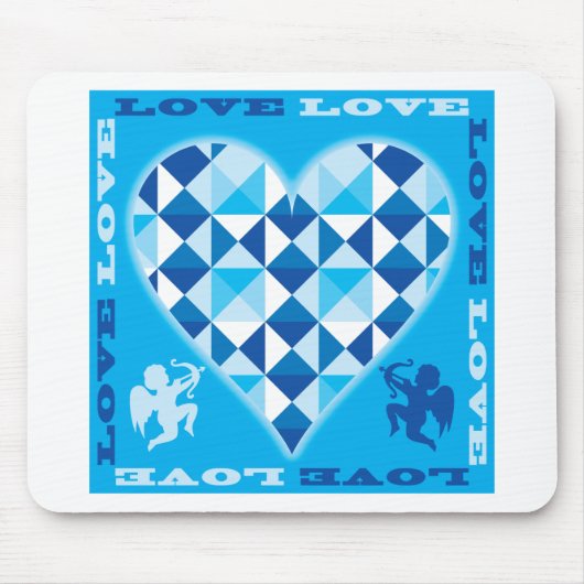 Tapis De Souris Amour (Diamant Bleu) (Devant)