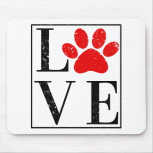 TAPIS DE SOURIS AMOUR EMPRUNTE D'ANIMAL CHIEN PROPRIÉTAIRE AMATEUR