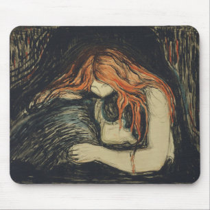 Tapis De Souris Amour et douleur (Le Vampire) (par Edvard Munch)
