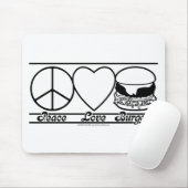 Tapis De Souris Amour et hamburgers de paix (Avec souris)