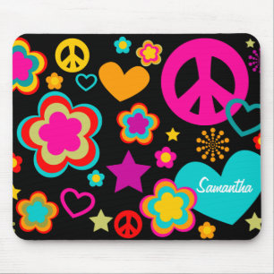 Tapis De Souris Amour et tout de paix Girly