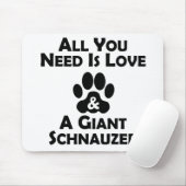 Tapis De Souris Amour et un Schnauzer géant (Avec souris)