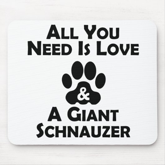 Tapis De Souris Amour et un Schnauzer géant (Devant)