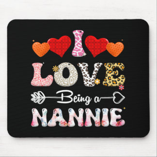 Tapis De Souris Amour Être Un Nannie Leopard &amp; Buffalo Fun Mot