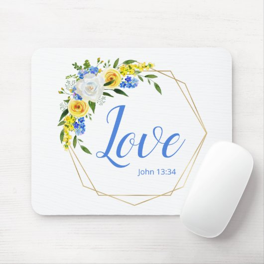 Tapis De Souris Amour Floral (Avec souris)