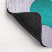 Tapis De Souris Amour geek (Coeur) Mousepad, Turquoise (Coin)