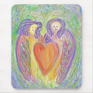 Tapis De Souris Amour Guardian Angel Heart Art Mousepad