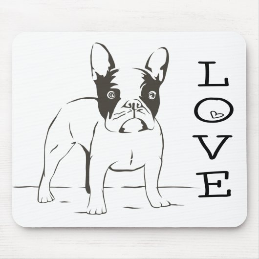 Tapis De Souris Amour mignon chien chiot Mousepad (Devant)