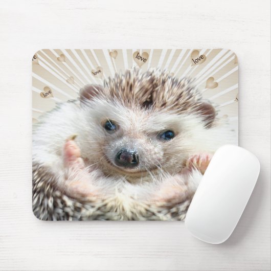Tapis De Souris Amour Mousepad de hérisson (Avec souris)