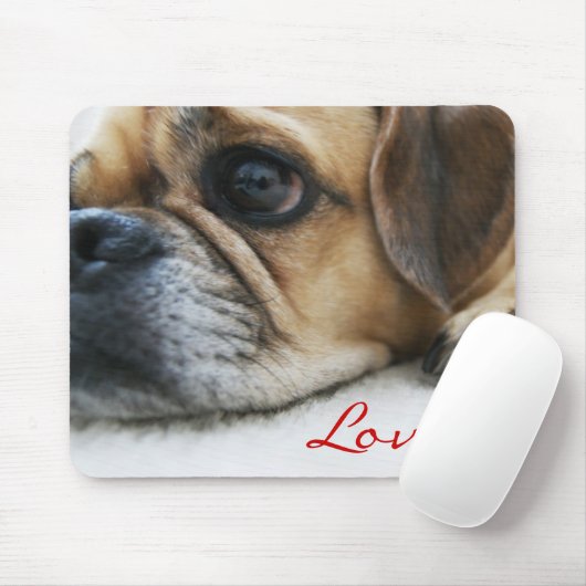 Tapis De Souris Amour Mousepad de Puggle (Avec souris)