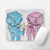 Tapis De Souris Amour Mousepad de robot (Avec souris)